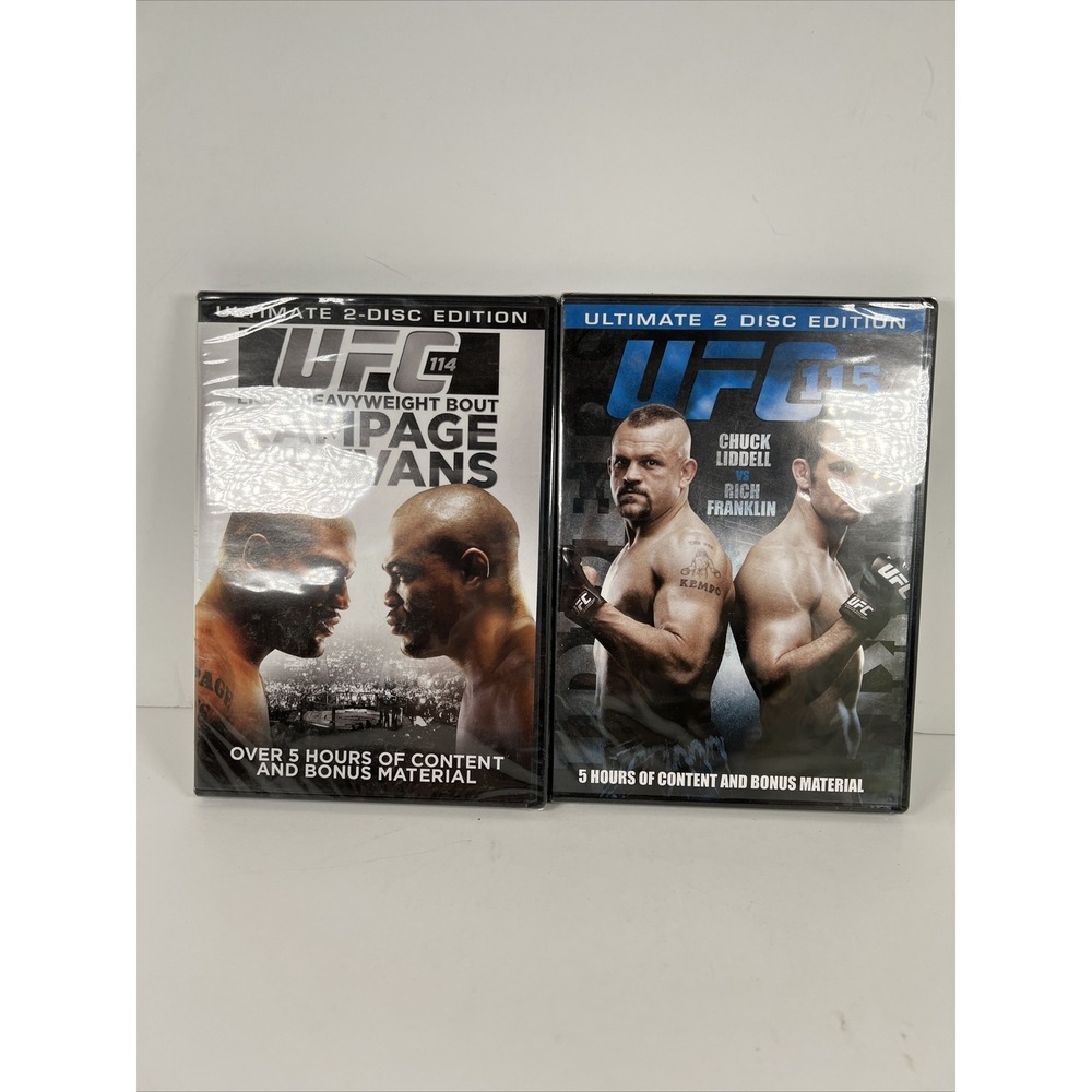 UFC 114: Rampage vs. Evans (DVD, 2010, 2-Disc) & UFC 115 Liddell VS Franklin NEW
